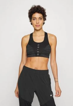 Nike Performance BRA - Sport-BH Mit Mittlerer Stützkraft - Black/dark Smoke Grey | Damen