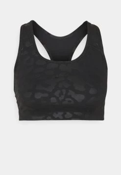 Nike Performance Damen LEOPARD SHINE BRA - Sport-BH Mit Mittlerer Stützkraft - Black -Angebote Nike Store 849afd730bdc4295bd02181e0ace639a