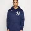 Nike Performance Herren NEW YORK YANKEES WORDMARK THERMA PERFORMANCE - Kapuzenpullover - Midnight Navy