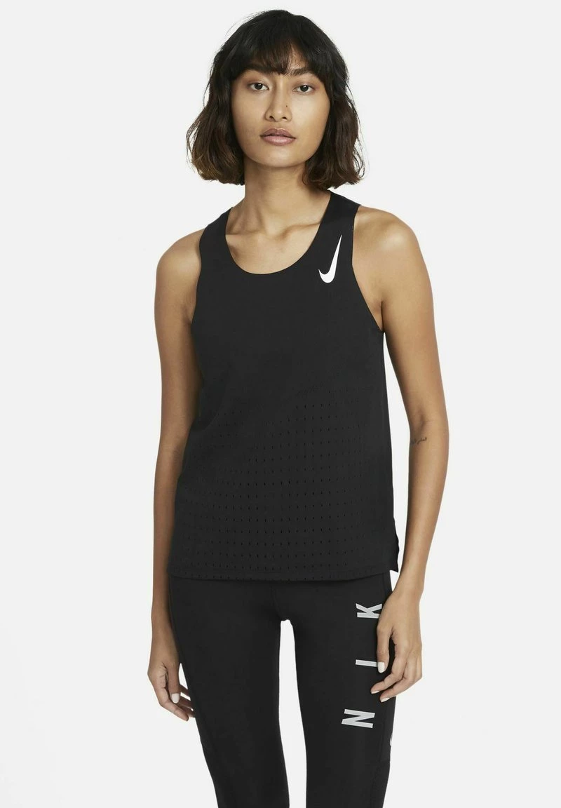 Nike Performance Damen AEROSWIFT - Top - Black/white 1 Nike Performance Damen AEROSWIFT - Top - Black/white