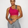 Nike Performance ASYMMETRIC BRA - Sport-BH Mit Mittlerer Stützkraft - Mystic Hibiscus/black | Damen