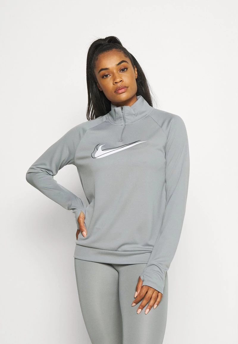 Nike Performance Damen RUN - Langarmshirt - Particle Grey/white 1 Nike Performance Damen RUN - Langarmshirt - Particle Grey/white