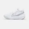 Nike Performance TEAM HUSTLE 10 UNISEX - Basketballschuh - White/metallic Silver/volt/photon Dust