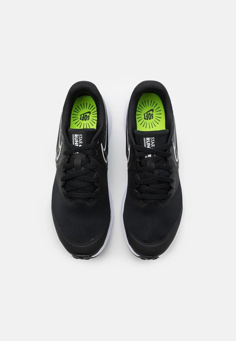 Nike Performance STAR RUNNER 2 UNISEX - Laufschuh Neutral - Black/white/volt 4 Nike Performance STAR RUNNER 2 UNISEX - Laufschuh Neutral - Black/white/volt – Bild 4