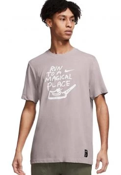 Nike Performance Herren DRY TEE MAGIC PLACE - T-Shirt Print - College Grey