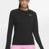Nike Performance PACER CREW - Langarmshirt - Black/black | Damen