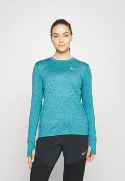Nike Performance Damen ELEMENT CREW - Langarmshirt - Marina/washed Teal/heather/reflective Silver