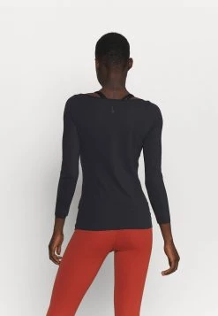 Nike Performance Damen THE YOGA LUXE - Langarmshirt - Black/dark Smoke Grey -Angebote Nike Store 8b7bb493f100489daf2434710e0d2833