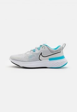 Nike Performance Herren REACT MILER - Laufschuh Neutral - Pure Platinum/black/chlorine Blue