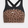 Nike Performance Damen BRA - Sport-BH Mit Mittlerer Stützkraft - Archaeo Brown/black/white