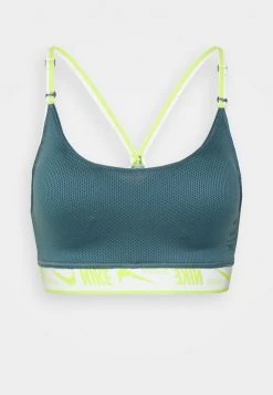 Nike Performance INDY LOGO BRA - Sport-BH Mit Leichter Stützkraft - Ash Green/aviator Grey/atomic Green/white | Damen -Angebote Nike Store 902b691f970648409e48fab4aff324c2