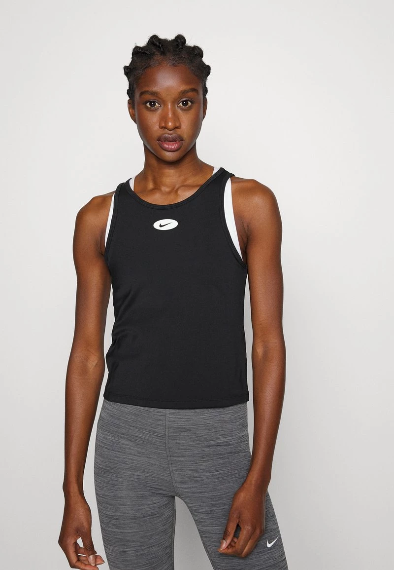 Nike Performance Damen ICON CLASH TANK - Top - Black/atomic Green/white 1 Nike Performance Damen ICON CLASH TANK - Top - Black/atomic Green/white