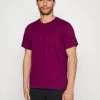 Nike Performance Herren TEE CREW SOLID - Sport T-shirt - Sangria/black