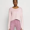 Nike Performance Damen MIDLAYER FEMME - Langarmshirt - Pink Oxford/metallic Gold