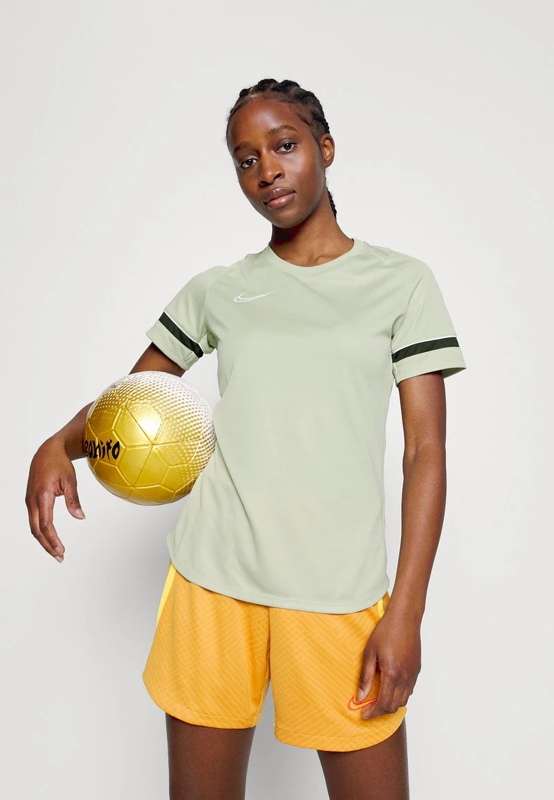 Nike Performance Damen ACADEMY - Sport T-shirt - Olive Aura/white/night Forest/white 1 Nike Performance Damen ACADEMY - Sport T-shirt - Olive Aura/white/night Forest/white