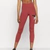 Nike Performance Damen ONE CROP - Tights - Canyon Rust/pink Glaze/black