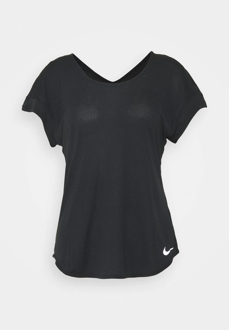 Nike Performance BREATHE COOL - T-Shirt Print - Black/silver | Damen 1 Nike Performance BREATHE COOL - T-Shirt Print - Black/silver | Damen
