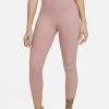 Nike Performance Damen RUN FAST CROP - Tights - Rust Pink