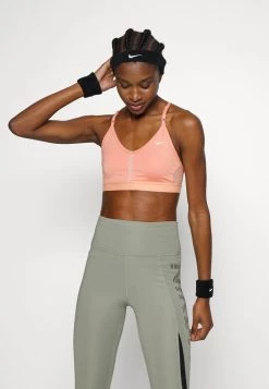 Nike Performance INDY V NECK BRA - Sport-BH Mit Leichter Stützkraft - Rose Whisper/white | Damen