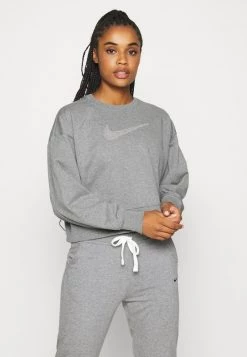Nike Performance Damen DRY GET FIT CREW - Sweatshirt - Carbon Heather/smoke Grey