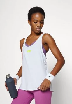 Nike Performance Damen ONE LUXE TANK - Top - White/sanddrift/atomic Green -Angebote Nike Store 971e912c756641acb407b6edff9ca966