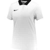 Nike Performance Damen Poloshirt - Weissschwarzschwarz