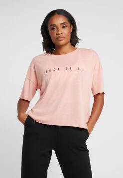 Nike Performance Damen DRY - T-Shirt Print - Pink Quartz/black