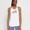 Nike Performance Damen DRY ELASTIKA - Sport T-shirt - White/chile Red