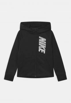 Nike Performance THERMA HOODIE - Trainingsjacke - Black/white | Kinder