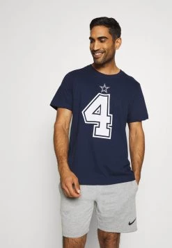 Nike Performance Herren NFL DALLAS COWBOYS PLAYER ESSENTIAL PRESCOTT - T-Shirt Print - College Navy
