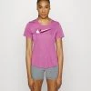 Nike Performance Damen RUN - T-Shirt Print - Light Bordeaux/white