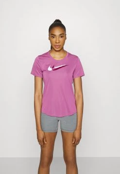Nike Performance Damen RUN - T-Shirt Print - Light Bordeaux/white