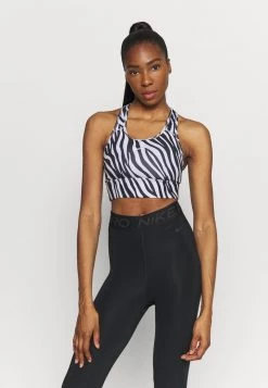 Nike Performance Damen ICONCLASH BRA - Sport-BH Mit Mittlerer Stützkraft - Black/purple Chalk/white