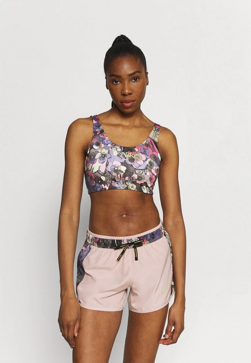 Nike Performance Damen FLORAL PRINT BRA - Sport-BH Mit Mittlerer Stützkraft - Ironstone/metallic Gold/amethyst Smoke/metallic Gold 1 Nike Performance Damen FLORAL PRINT BRA - Sport-BH Mit Mittlerer Stützkraft - Ironstone/metallic Gold/amethyst Smoke/metallic Gold