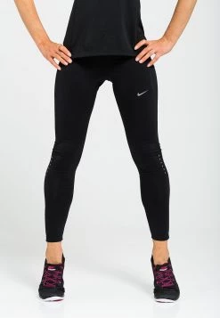 Nike Performance TECH - Tights - Black/reflective Silver | Damen