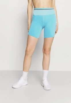 Nike Performance Damen W NK EPIC LUXE SHORT TRAIL - Tights - Chlorine Blue/limelight/silver