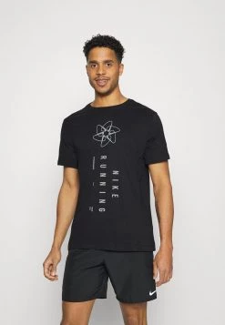 Nike Performance Herren TEE RUN DIVISION - T-Shirt Print - Black