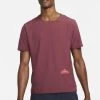 Nike Performance M NK DF TRAIL RISE - T-Shirt Print - Dark Beetroot/(reflective Silv) | Herren