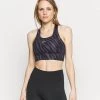 Nike Performance Damen ICONCLASH BRA - Sport-BH Mit Mittlerer Stützkraft - Dark Raisin/white