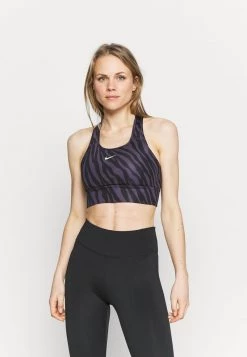 Nike Performance Damen ICONCLASH BRA - Sport-BH Mit Mittlerer Stützkraft - Dark Raisin/white