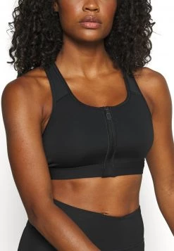 Nike Performance Damen ZIP FRONT BRA - Sport-BH Mit Mittlerer Stützkraft - Black/white -Angebote Nike Store 9f3d05c3c39049e7977ce420b5812c04