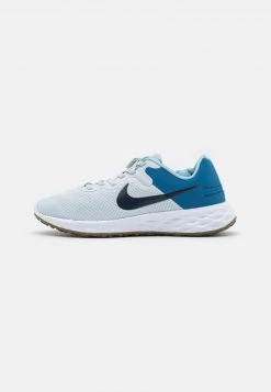 Nike Performance REVOLUTION 6 FLYEASE - Laufschuh Neutral - Pure Platinum/thunder Blue/dark Marina Blue/worn Blue/hot Curry/light Brown | Herren