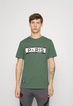 Nike Performance Herren PARIS ST GERMAIN WORDMARK TEE - Vereinsmannschaften - Noble Green/white