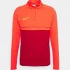 Nike Performance Herren ACADEMY DRIL - Fleecepullover - Gym Red/bright Crimson/volt