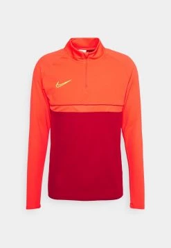 Nike Performance Herren ACADEMY DRIL - Fleecepullover - Gym Red/bright Crimson/volt