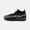 Nike Performance JR. PHANTOM GT2 ACADEMY DYNAMIC FIT TF UNISEX - Fußballschuh Multinocken - Black/metallic Dark Grey/metallic Gold