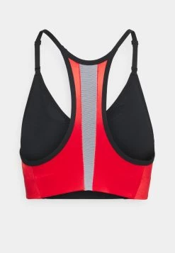 Nike Performance Damen INDY PRO BRA - Sport-BH Mit Leichter Stützkraft - Black/white/chile Red/metallic Silver -Angebote Nike Store a26ee525780e4d7faec8237d4a44cc53