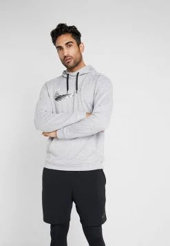 Nike Performance DRY HOODIE - Kapuzenpullover - Grey Heather | Herren
