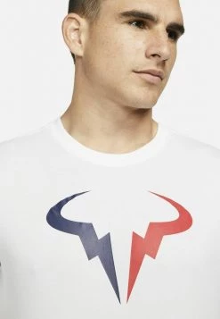 Nike Performance Herren RAFA TENNIS - T-Shirt Print - White/binary Blue/university Red -Angebote Nike Store a2e559e0e4f040a297514182ed601b04