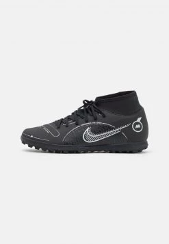 Nike Performance Herren MERCURIAL 8 CLUB TF - Fußballschuh Multinocken - Black/metallic Silver/medium Ash